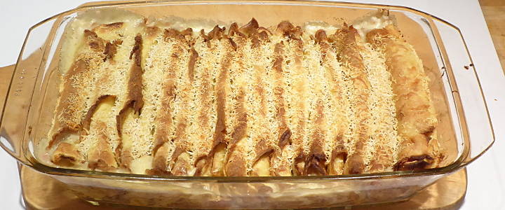 Crespelle al prosciutto e mozzarella