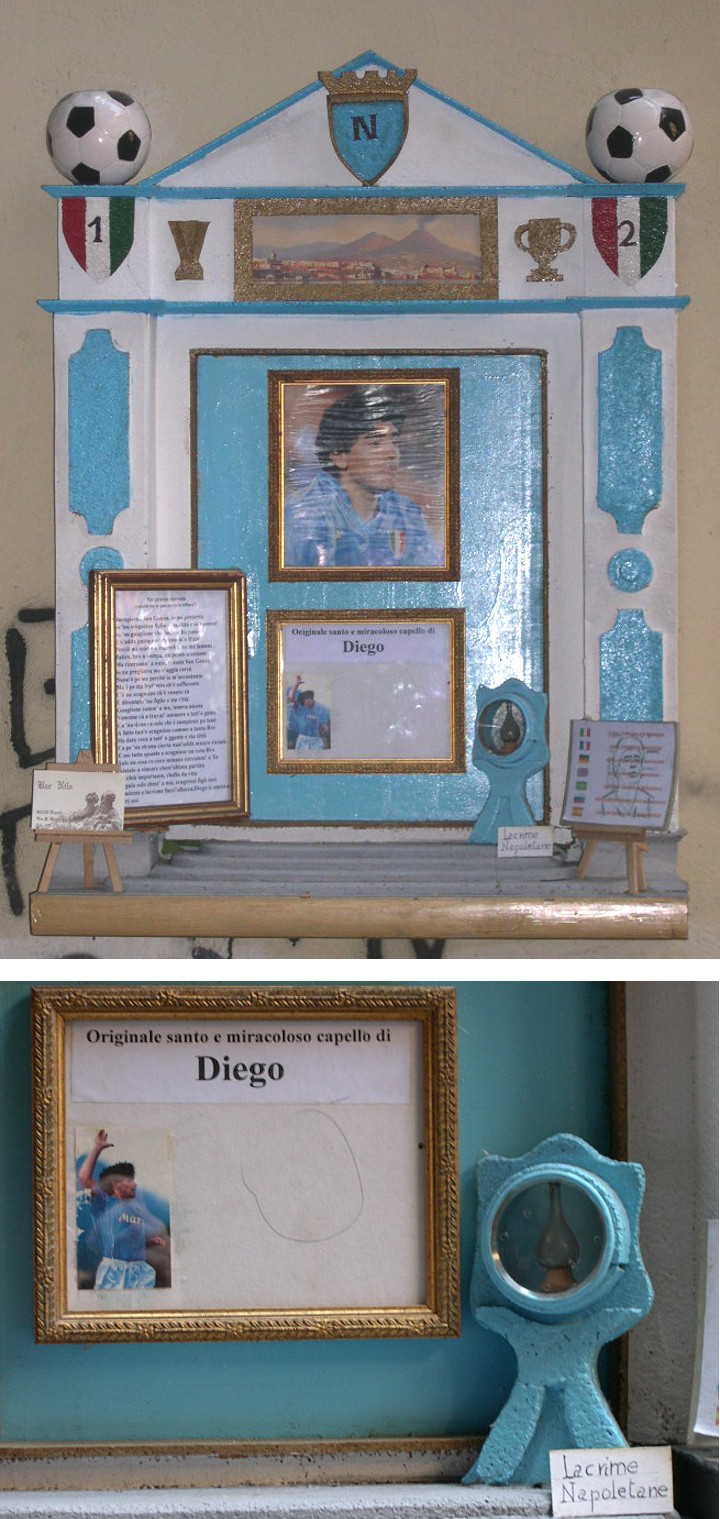 Diego-Maradona-Schrein in der Altstadt von Neapel