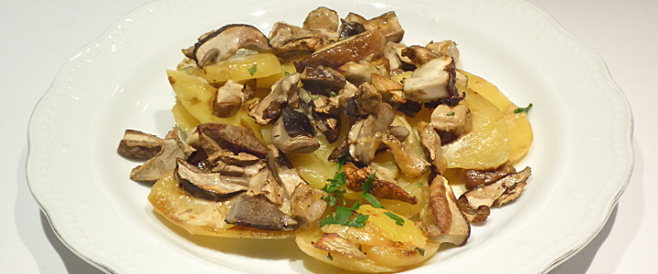 patate e porcini al forno